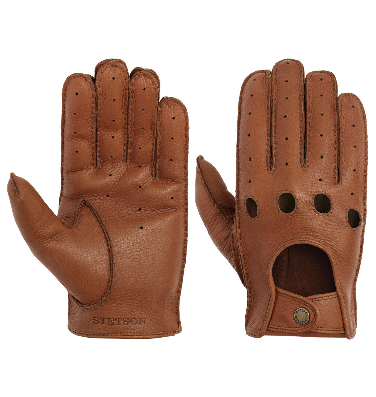 Stetson Gloves Convertible Deer Napa Brown