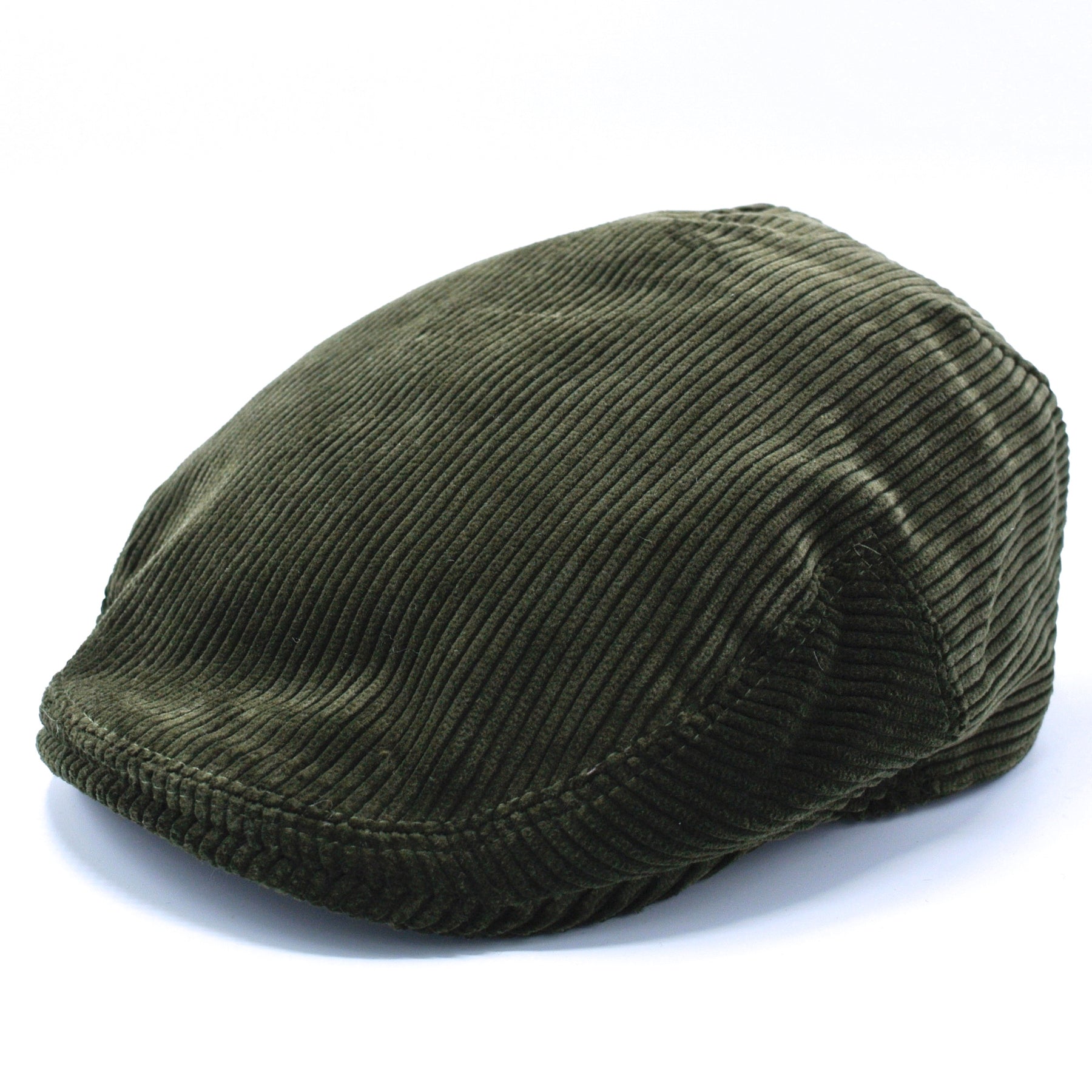 Lawrence and Foster Flat Cap Green Cord