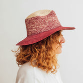 Ecua-Andino Panama Fedora Pink/Natural