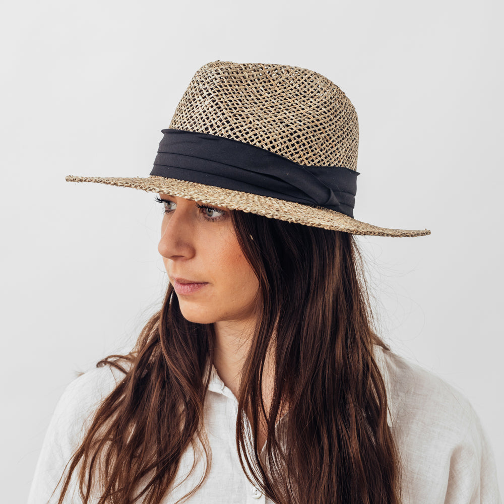 Seeberger Seagrass Hat Natural/Khaki