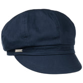 Seeberger Cotton Fabric Balloon Cap Jeans Blue 
