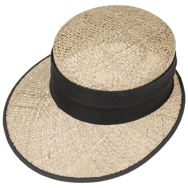 Seeberger Seagrass Straw Cap Natural/Black